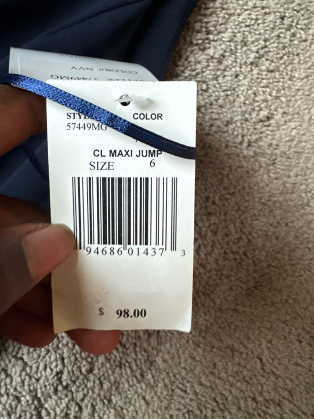 Gabby Skye Navy Wide Leg Jumpsuit Sleeveless V Neck Formal NWT SIZE 6 - Picture 5 of 8